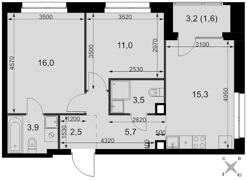 Продажа 2-комн квартиры в новостройке Москва г., Новоостаповская ул.,  к. 3