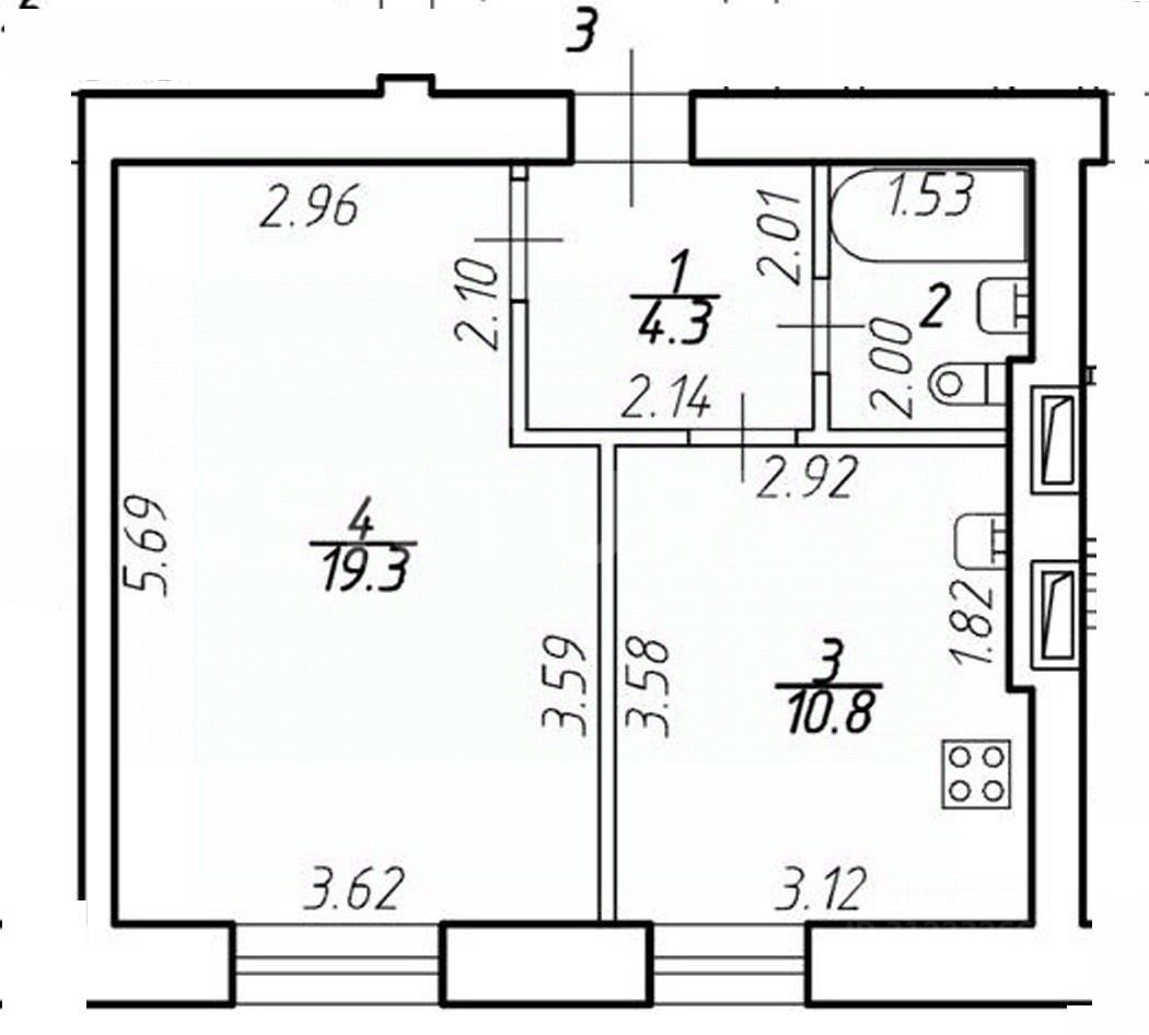 Продажа 1-комн квартиры на вторичном рынке пос. Шушары, Московское шоссе, 256к3