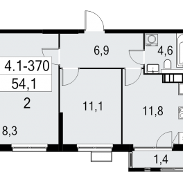 Продажа 2-комн квартиры в новостройке Москва г., Бартеневская ул.,  к. 4.1.2
