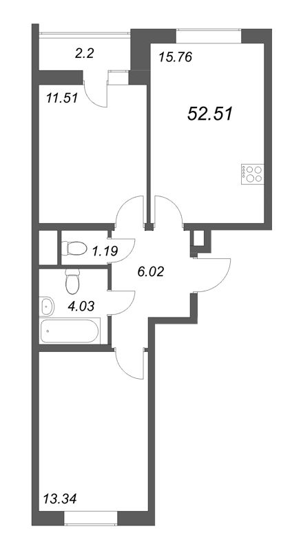 Продажа 2-комн квартиры в новостройке Санкт-Петербург г., Доблести ул.,  к. 2