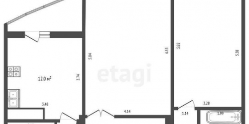 2-комн квартира улица Удальцова,  д. 46