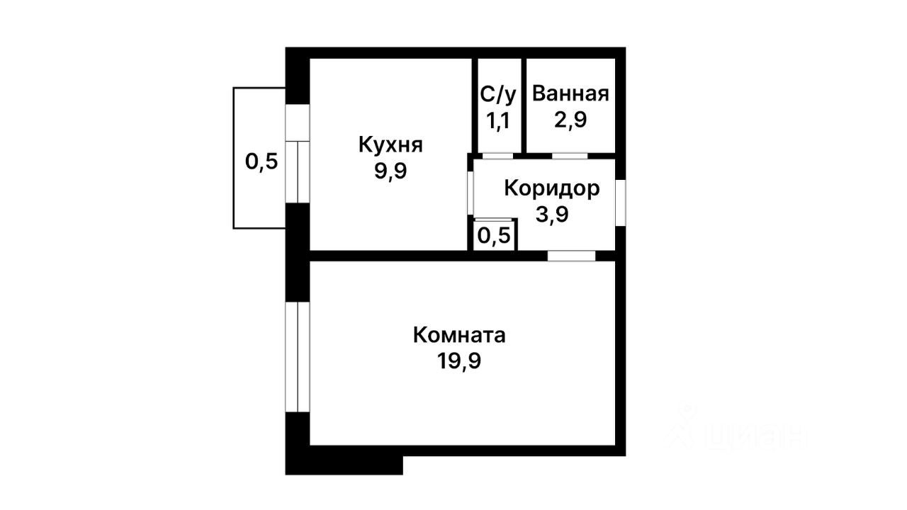 Аренда 1-комн квартиры на вторичном рынке Профсоюзная улица, 111К1
