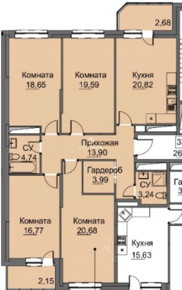 Продажа 4-комн квартиры на вторичном рынке Одинцово, Северная улица, 5к2