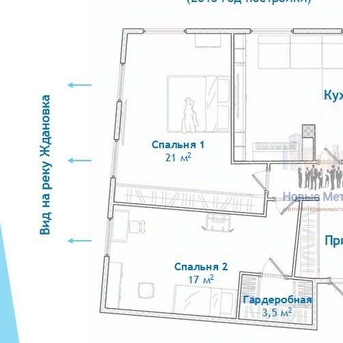 3-комн квартира Ждановская улица, 10