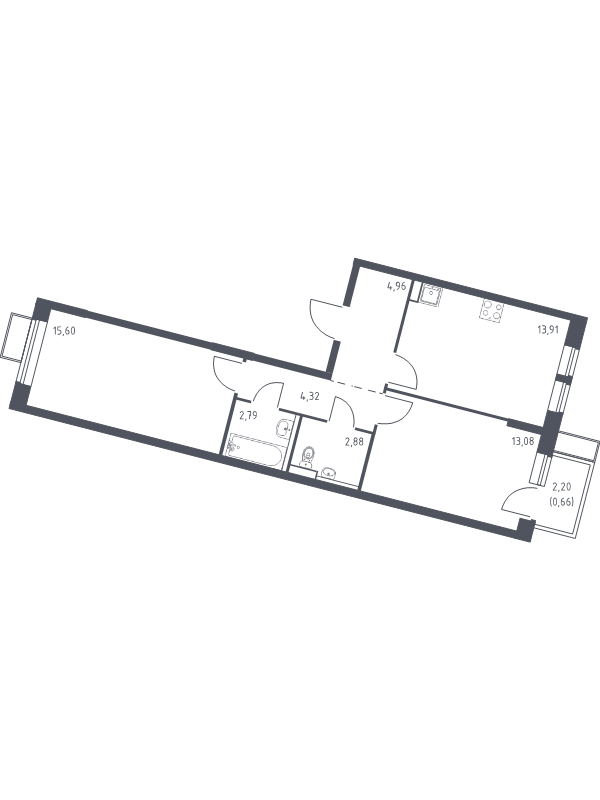 Продажа 2-комн квартиры в новостройке Москва г., Ленинградское ш.,  к. 5