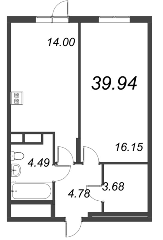 Продажа 1-комн квартиры в новостройке Сертолово г., Дмитрия Кожемякина ул.,  к. 1