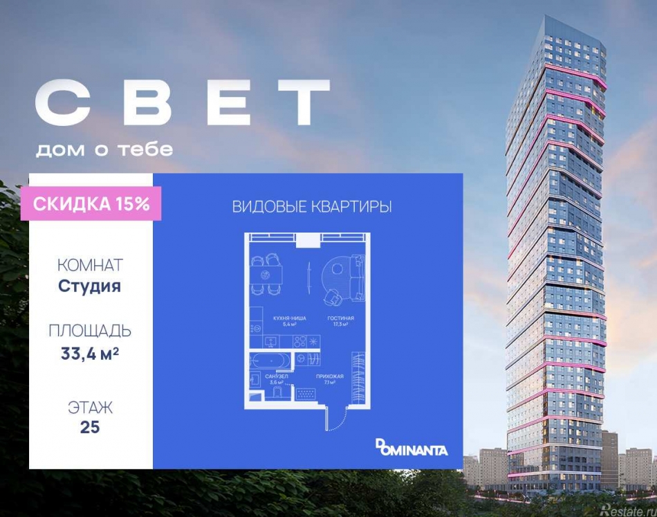 Продажа студии Дмитровское шоссе, 83А