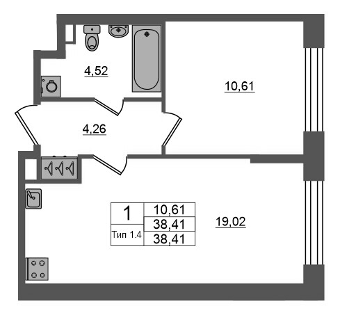 Продажа 1-комн квартиры в новостройке Санкт-Петербург г., Октябрьская наб.,  к. 1.1