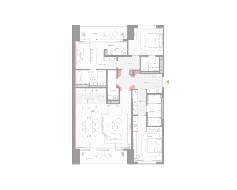 Продажа 3-комн квартиры в новостройке Москва г., Никольская ул.,  к. Residence