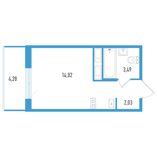 Продажа студии Шушары п., Окуловская ул.,  к. 1