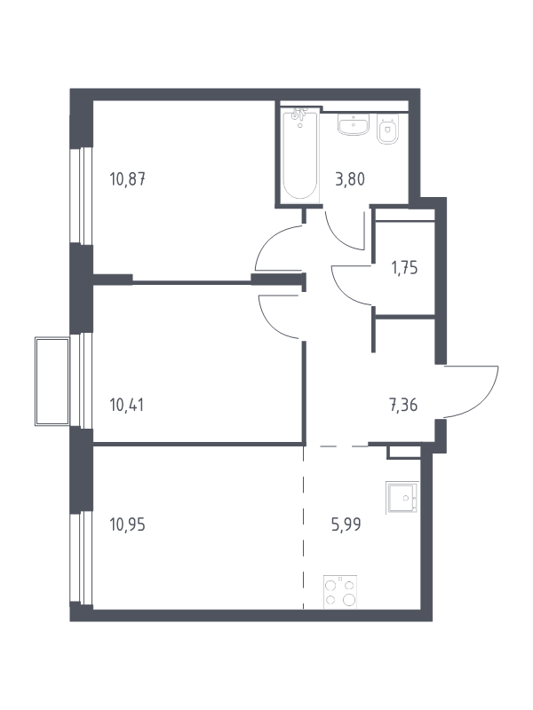 Продажа 2-комн квартиры в новостройке Мякинино д., 4-я Мякининская ул.,  к. 2