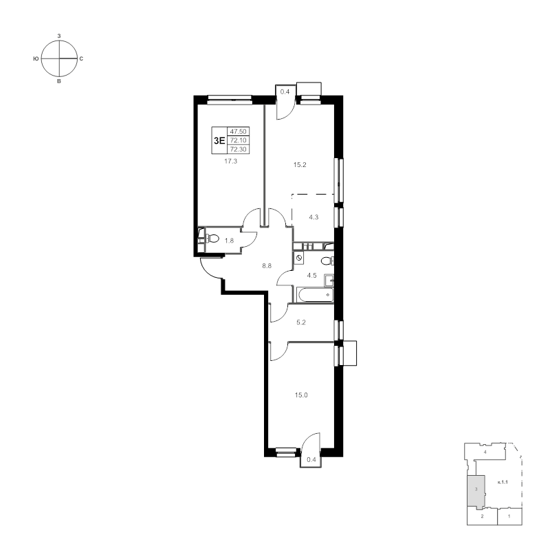 Продажа 2-комн квартиры в новостройке Марусино пгт., Заречная ул.,  к. 1.1