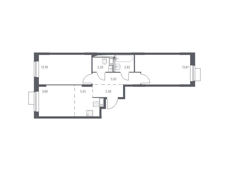 Продажа 2-комн квартиры в новостройке Юрлово д., Пятницкая ул.,  к. 2.1