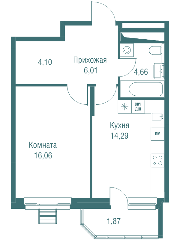 Продажа 1-комн квартиры в новостройке Одинцово г., Северная ул.,  к. 4л