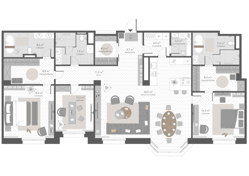 Продажа 3-комн квартиры в новостройке Москва г., 1-ый переулок Тружеников,  к. 1