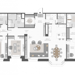 Продажа 3-комн квартиры в новостройке Москва г., 1-ый переулок Тружеников,  к. 1