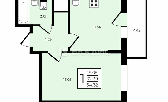 Продажа 1-комн квартиры на вторичном рынке Плесецкая ул,  д. 20 к2
