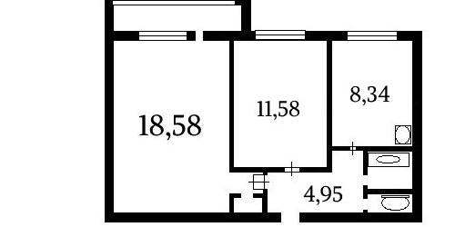 2-комн квартира улица Бутлерова, 8