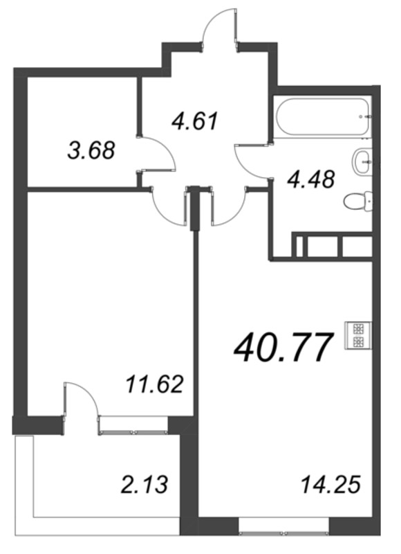 Продажа 1-комн квартиры в новостройке Сертолово г., Дмитрия Кожемякина ул.,  к. 4