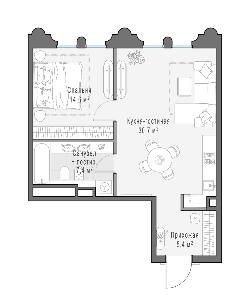 Продажа 1-комн квартиры в новостройке Москва г., Фрунзенская наб.,  к. D