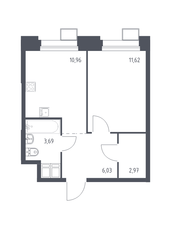 Продажа 1-комн квартиры в новостройке Дудкино д., Цветочная ул.,  к. 2.2