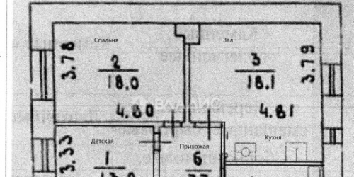 3-комн квартира улица Доватора,  д. 7/8