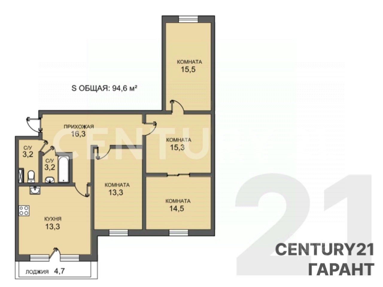 Продажа 3-комн квартиры на вторичном рынке улица Маршала Захарова, 39
