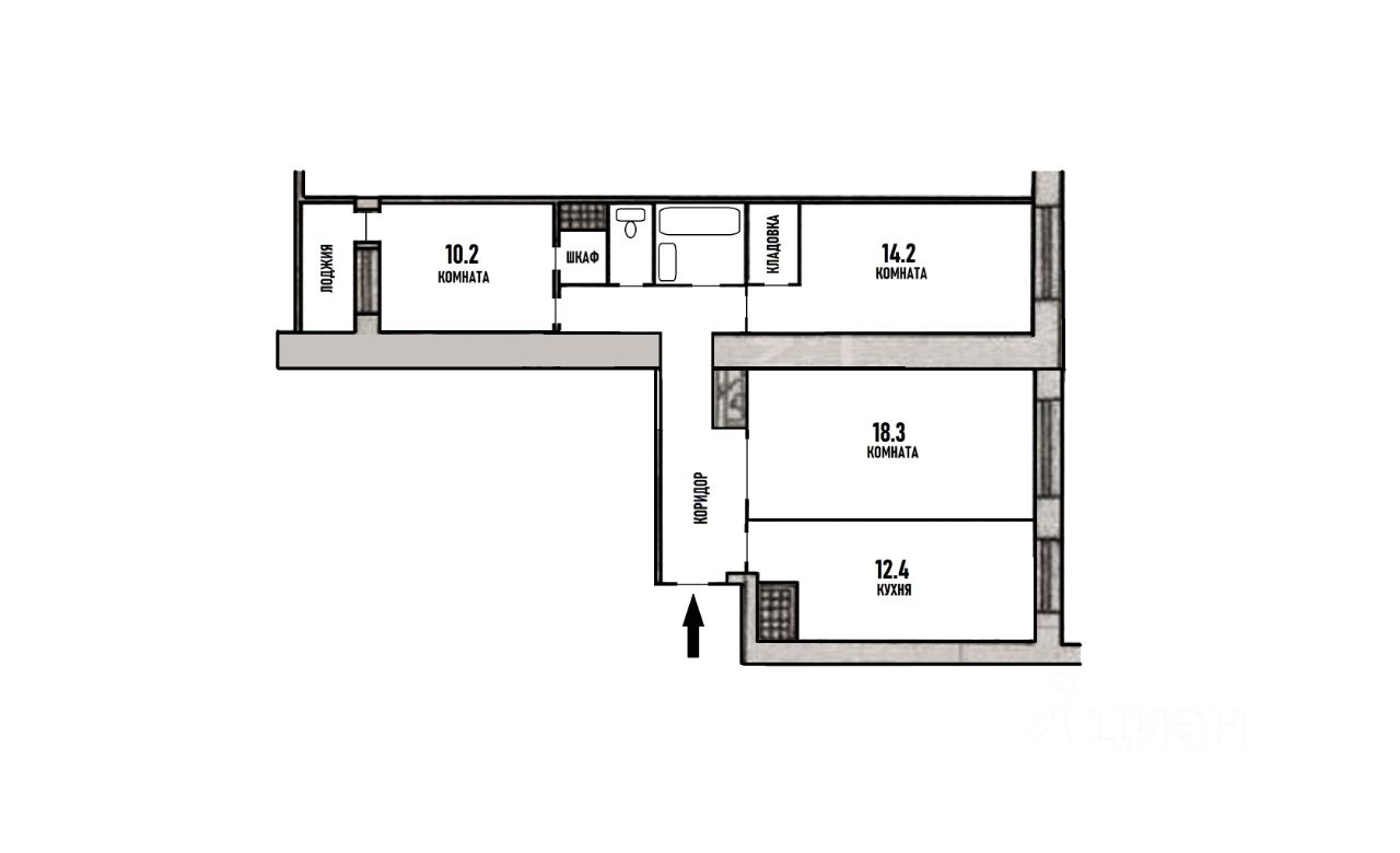 Продажа 3-комн квартиры на вторичном рынке Верхняя Красносельская улица, 8К2