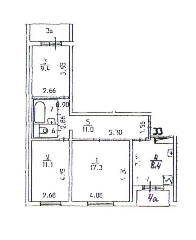 Продажа 3-комн квартиры на вторичном рынке улица Полбина, 52