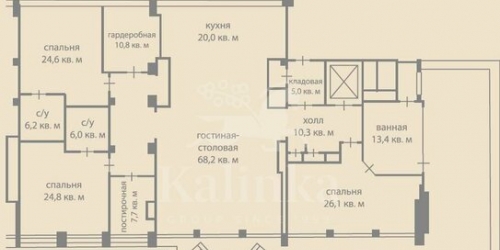 5-комн квартира Левшинский Б. пер,  д. 11