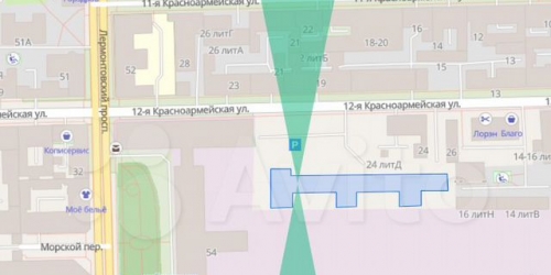 2-комн квартира Красноармейская 12-я ул,  д. 24