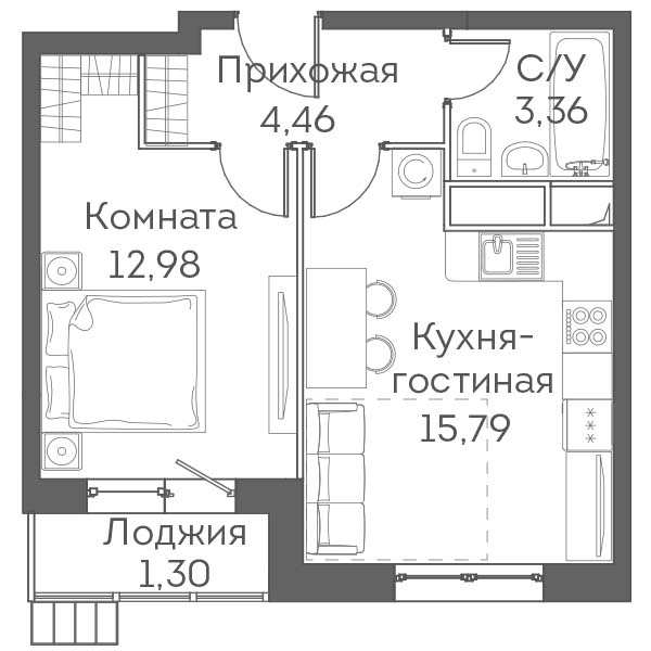 Продажа 2-комн квартиры в новостройке с. Рождествено