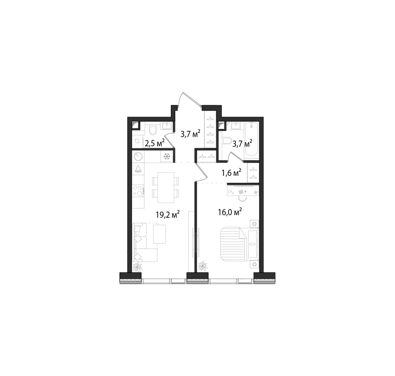 Продажа 1-комн квартиры в новостройке Москва г., Нагатинская ул.,  к. 2.2