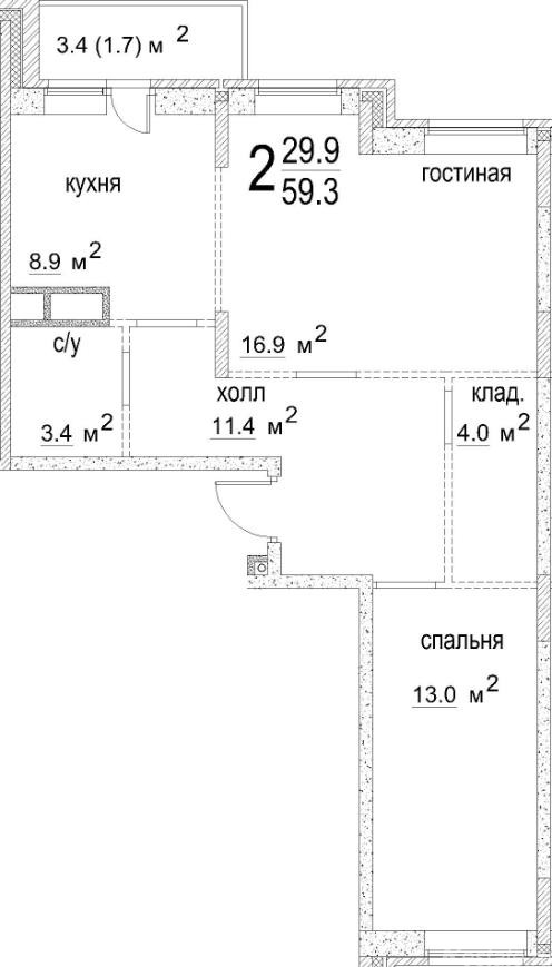 Продажа 2-комн квартиры в новостройке Звенигород, Некрасова улица,  д. 27/8