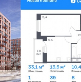 Продажа 1-комн квартиры на вторичном рынке ул Севастьянова,  д. 34,  к. 1 стр 1