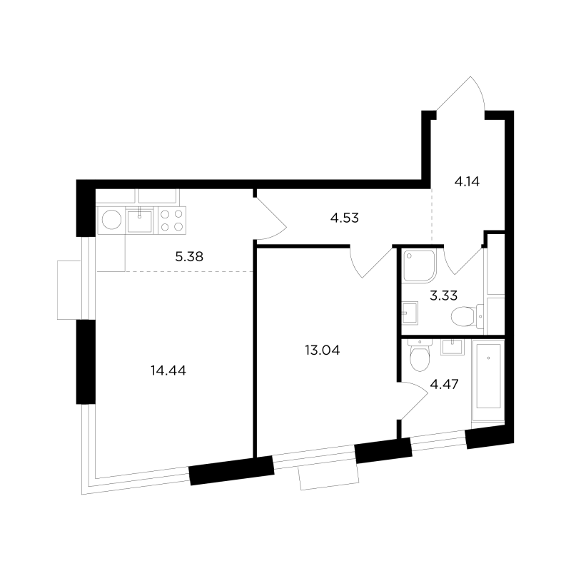 Продажа 1-комн квартиры в новостройке Москва г., Электролитный проезд,  к. 3