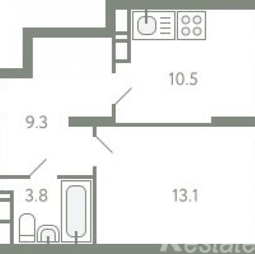1-комн квартира Молоково с, Ново-Молоковский б-р,  д. 1