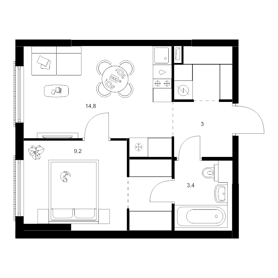 Продажа 1-комн квартиры в новостройке Москва г., Котляковская ул.,  к. 1.2