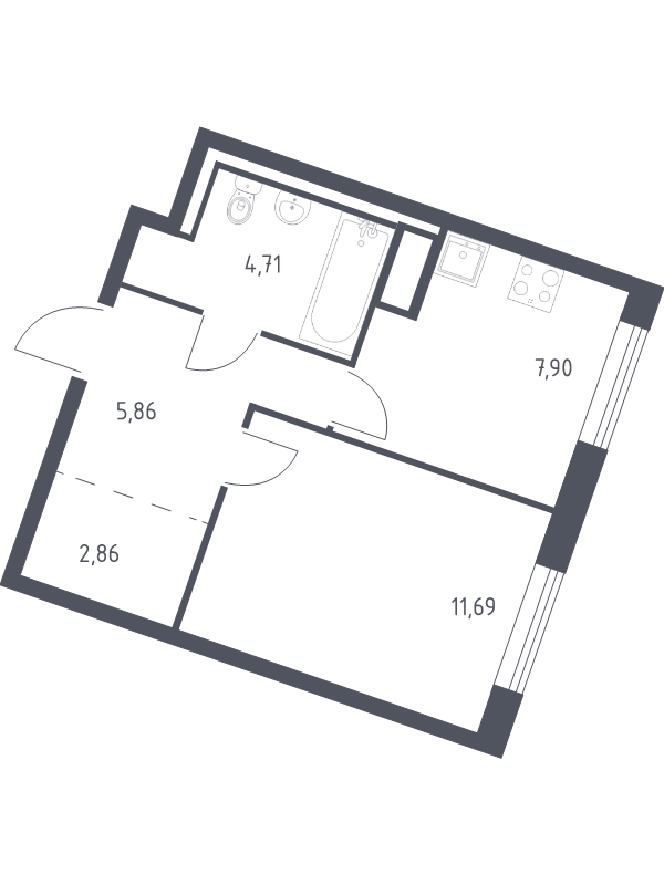 Продажа 1-комн квартиры в новостройке Лаголово д., Гатчинское ш.,  к. 4