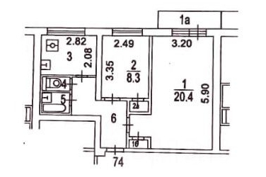 2-комн квартира улица Маршала Малиновского, 9
