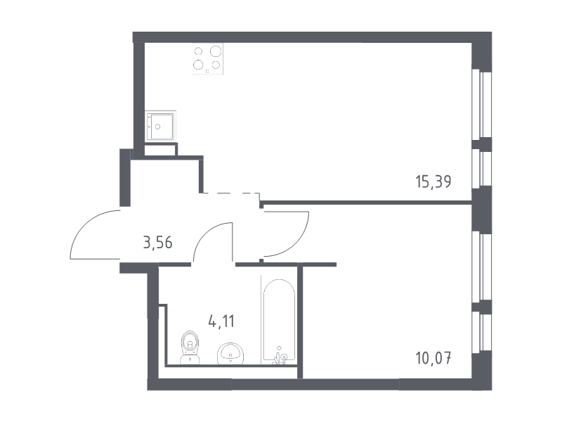 Продажа 1-комн квартиры в новостройке Новосаратовка д., Покровская Дорога ул.,  к. 1.3
