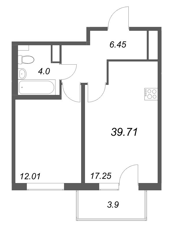 Продажа 1-комн квартиры в новостройке Стрельна п., Будённого пр-кт,  к. 5.5
