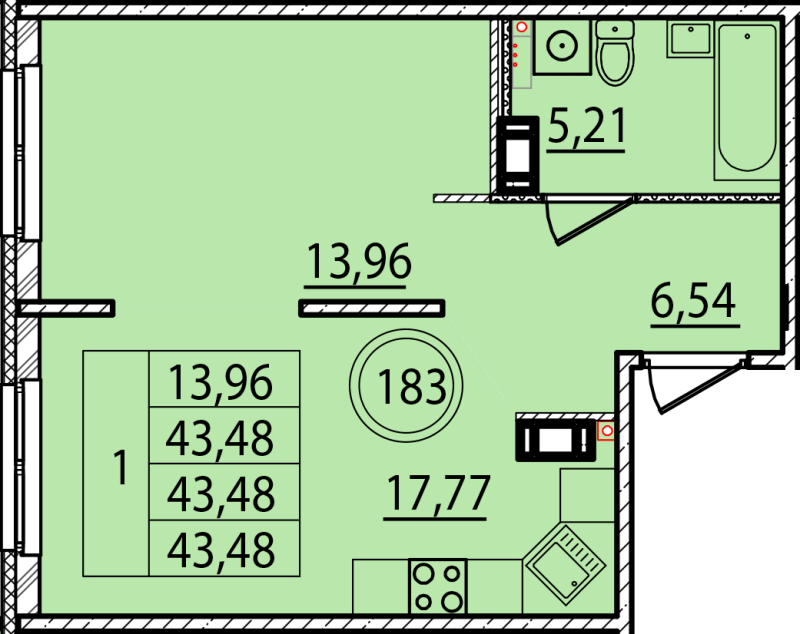Продажа 1-комн квартиры в новостройке Шушары п., Кокколевская ул.,  к. 1