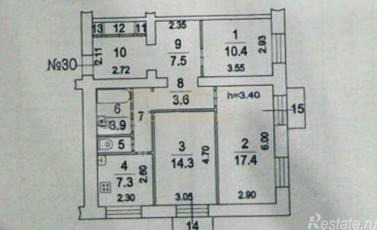 Продажа 3-комн квартиры на вторичном рынке Люберцы г, Строителей ул