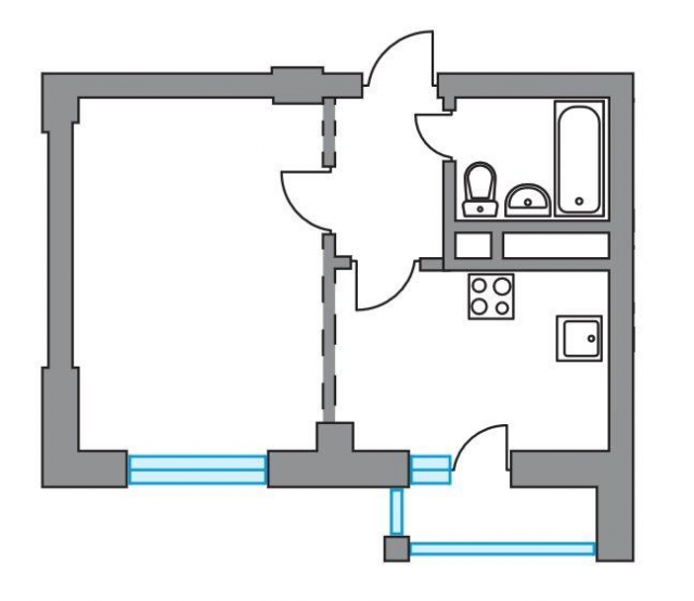 Планировка ЖК Бригантина,  м2