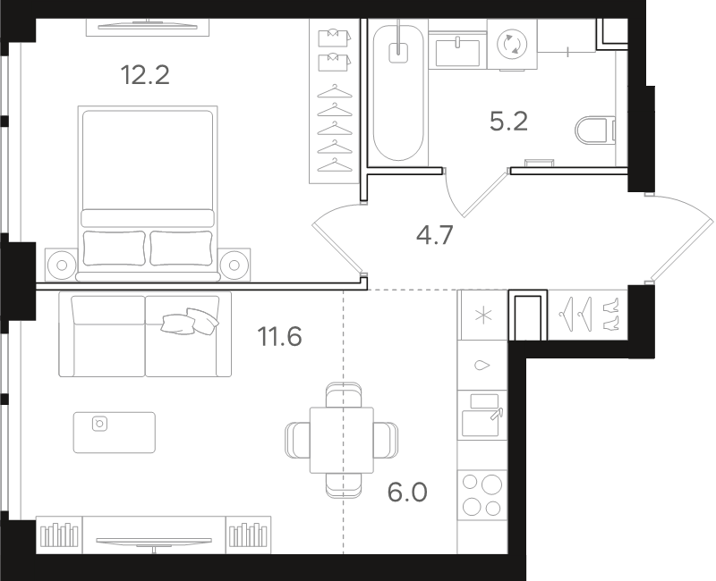 Продажа 1-комн квартиры в новостройке Москва г., Открытое ш.,  к. 1
