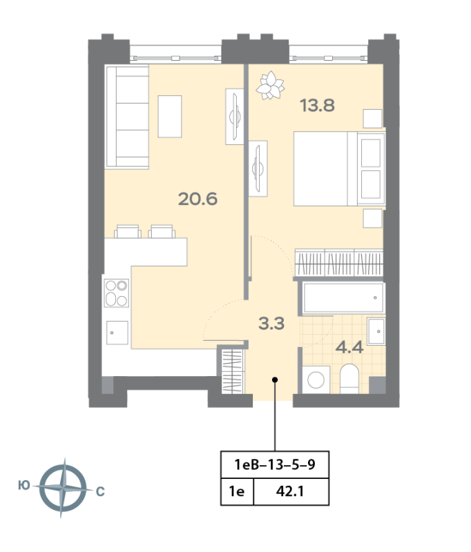 Продажа 1-комн квартиры в новостройке Москва г., Ильменский проезд,  к. 1