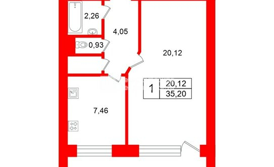 Продажа 1-комн квартиры на вторичном рынке улица Партизана Германа,  д. 20