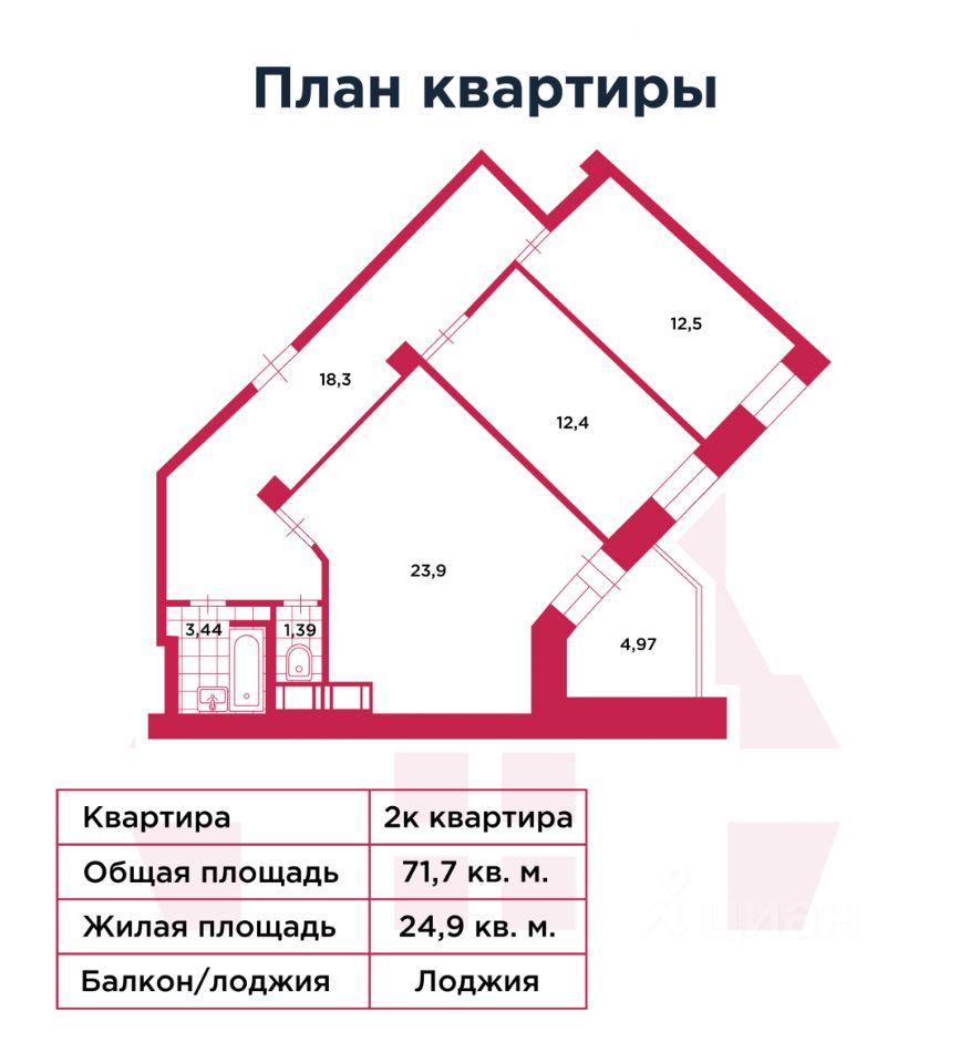 Продажа 2-комн квартиры на вторичном рынке улица Есенина, 1к1