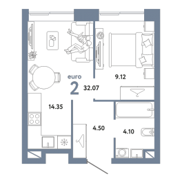 Продажа 1-комн квартиры в новостройке Москва г., Пресненский Вал ул.,  к. 4.1